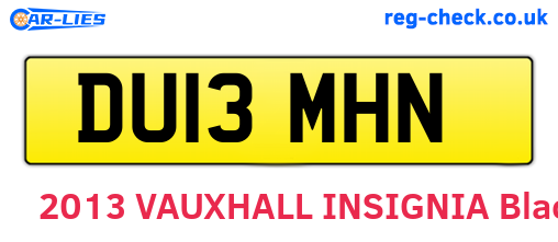 DU13MHN are the vehicle registration plates.