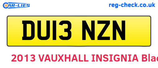 DU13NZN are the vehicle registration plates.
