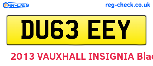 DU63EEY are the vehicle registration plates.