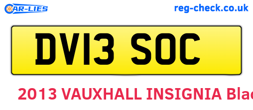 DV13SOC are the vehicle registration plates.