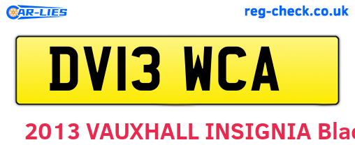 DV13WCA are the vehicle registration plates.