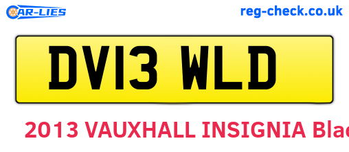 DV13WLD are the vehicle registration plates.