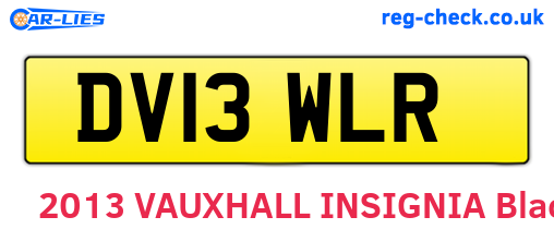 DV13WLR are the vehicle registration plates.