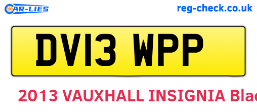 DV13WPP are the vehicle registration plates.