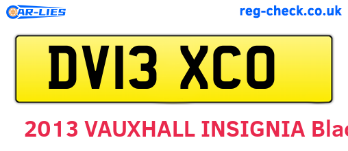 DV13XCO are the vehicle registration plates.
