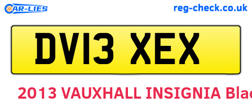 DV13XEX are the vehicle registration plates.