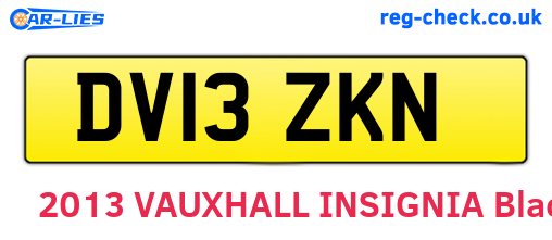 DV13ZKN are the vehicle registration plates.