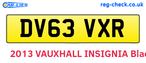 DV63VXR are the vehicle registration plates.
