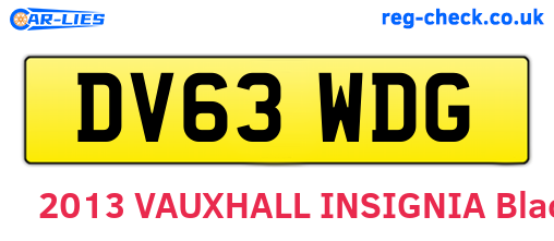 DV63WDG are the vehicle registration plates.