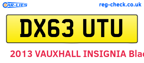 DX63UTU are the vehicle registration plates.