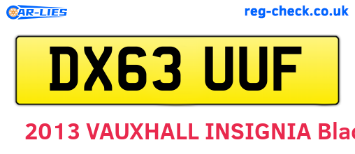 DX63UUF are the vehicle registration plates.