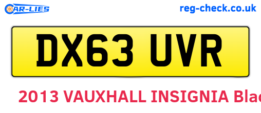 DX63UVR are the vehicle registration plates.