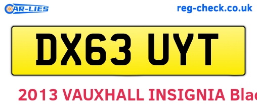 DX63UYT are the vehicle registration plates.