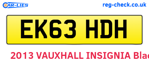 EK63HDH are the vehicle registration plates.