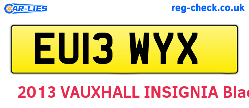 EU13WYX are the vehicle registration plates.