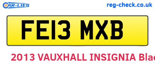 FE13MXB are the vehicle registration plates.
