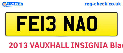 FE13NAO are the vehicle registration plates.