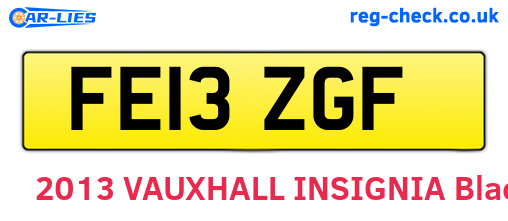 FE13ZGF are the vehicle registration plates.