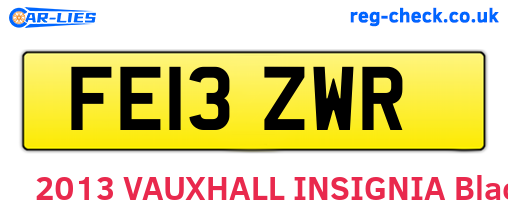 FE13ZWR are the vehicle registration plates.