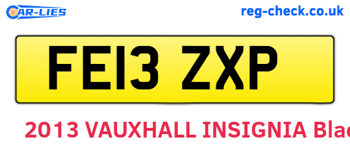 FE13ZXP are the vehicle registration plates.
