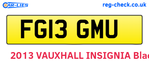 FG13GMU are the vehicle registration plates.