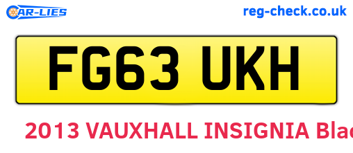 FG63UKH are the vehicle registration plates.