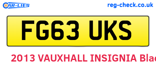 FG63UKS are the vehicle registration plates.
