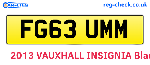 FG63UMM are the vehicle registration plates.