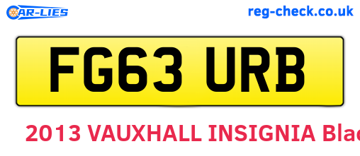 FG63URB are the vehicle registration plates.