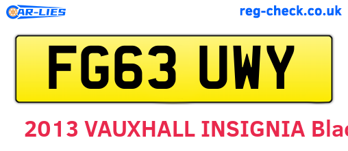 FG63UWY are the vehicle registration plates.