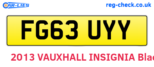 FG63UYY are the vehicle registration plates.