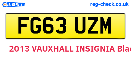 FG63UZM are the vehicle registration plates.