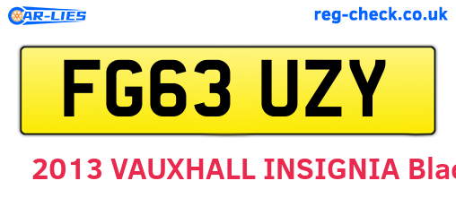FG63UZY are the vehicle registration plates.