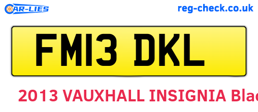FM13DKL are the vehicle registration plates.