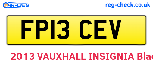 FP13CEV are the vehicle registration plates.