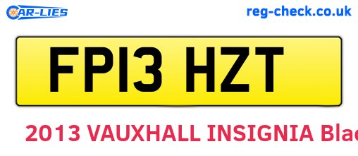 FP13HZT are the vehicle registration plates.