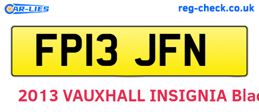 FP13JFN are the vehicle registration plates.