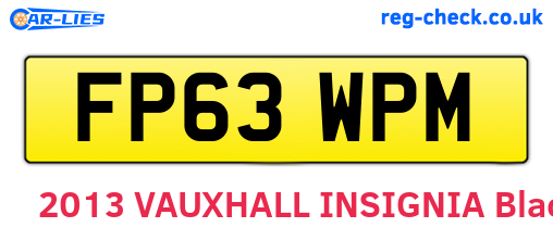 FP63WPM are the vehicle registration plates.