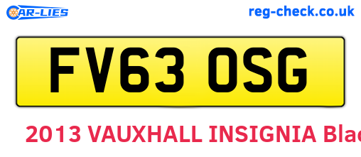 FV63OSG are the vehicle registration plates.