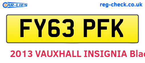 FY63PFK are the vehicle registration plates.