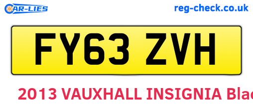 FY63ZVH are the vehicle registration plates.