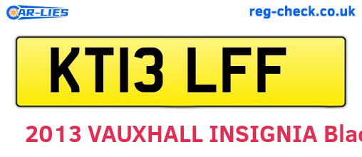 KT13LFF are the vehicle registration plates.