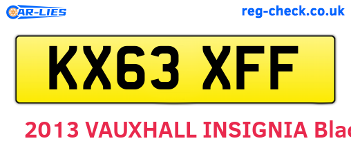 KX63XFF are the vehicle registration plates.