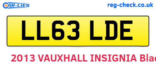 LL63LDE are the vehicle registration plates.