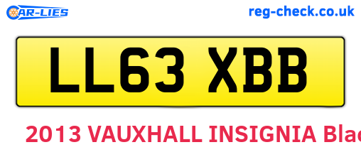 LL63XBB are the vehicle registration plates.