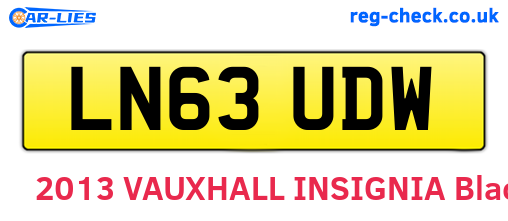 LN63UDW are the vehicle registration plates.