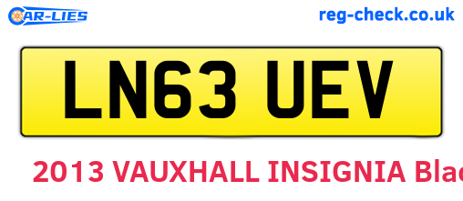 LN63UEV are the vehicle registration plates.