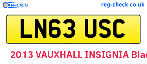 LN63USC are the vehicle registration plates.