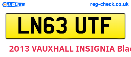 LN63UTF are the vehicle registration plates.