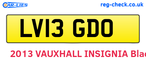 LV13GDO are the vehicle registration plates.